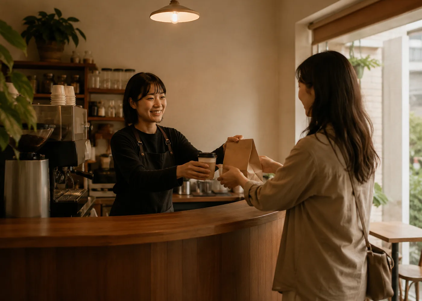 外帶櫃檯・做好通知取餐