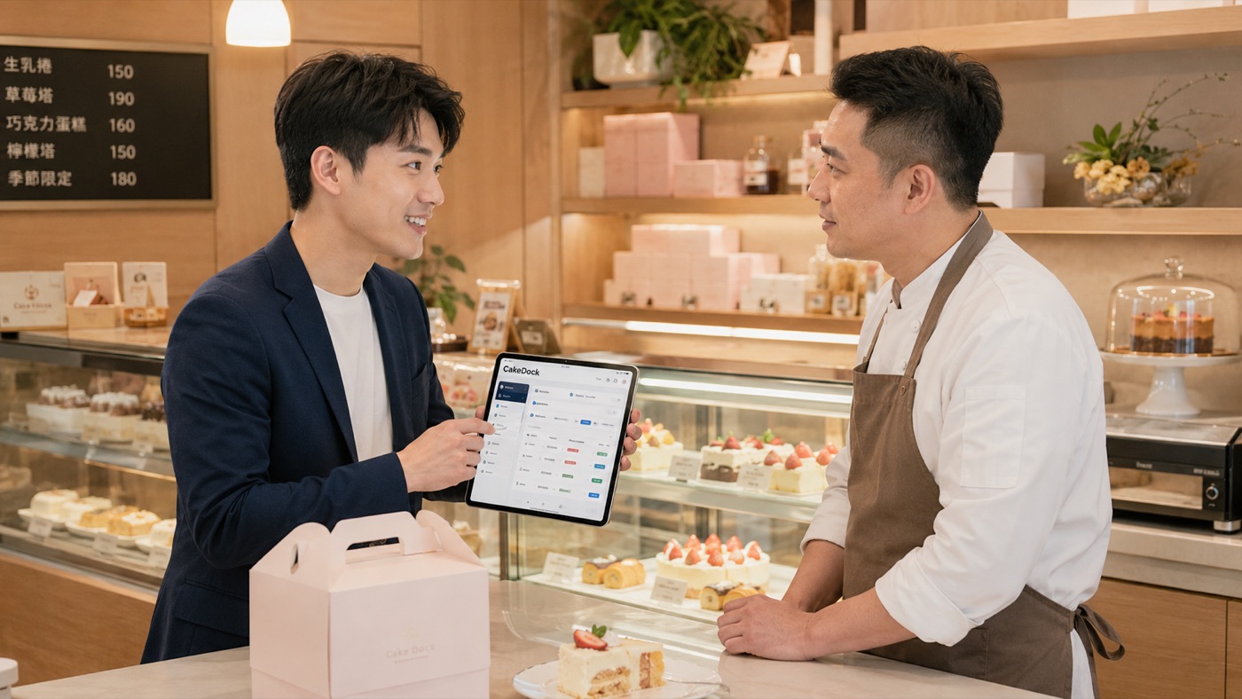 推廣合作夥伴向店家介紹 CakeDock